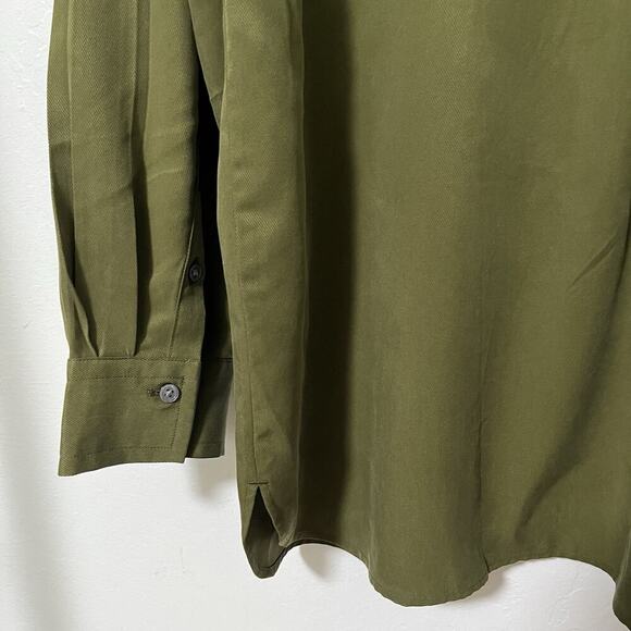 Banana Republic Womens Button Down Utility Shirt Size XL Army Green Safari NWT - Picture 4 of 7